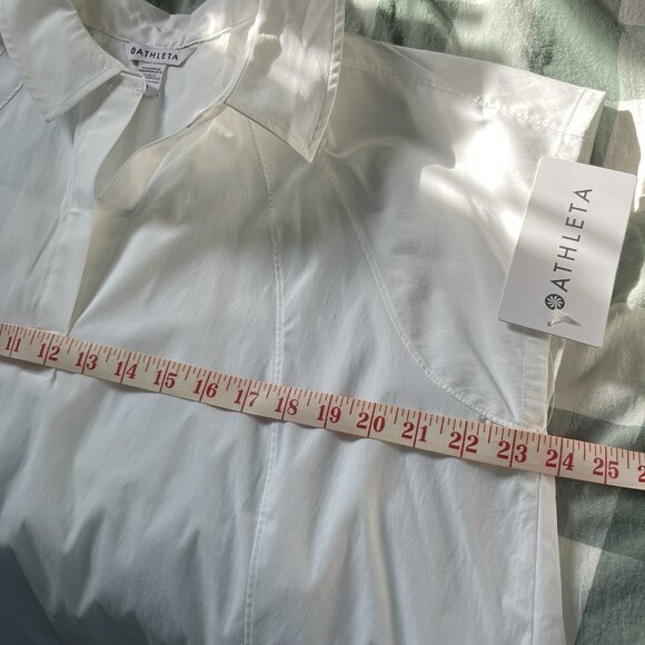 NWT Athleta Performance Poplin Dress Womens XL White Outdoor Running Tennis - Picture 10 of 12